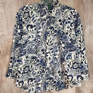 Lauren Collared 3/4 Sleeve Blouse